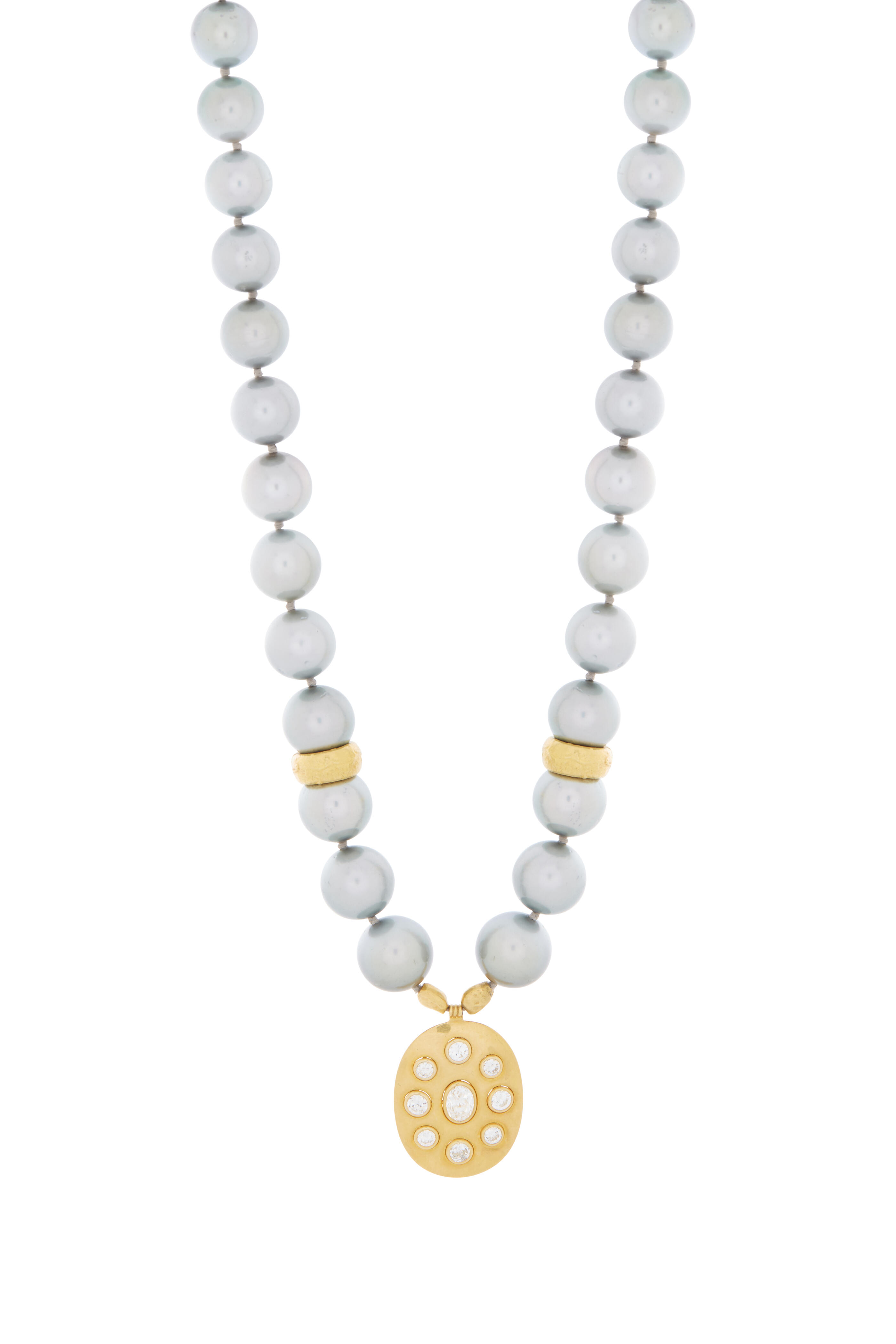 Darlene De Sedle - Yellow Gold South Sea Pearl & Diamond Necklace