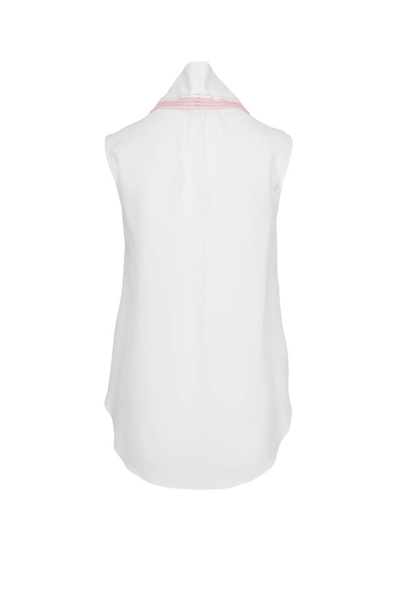 Dorothee Schumacher - Divine Fluidity White & Rose Ruffle Shirt