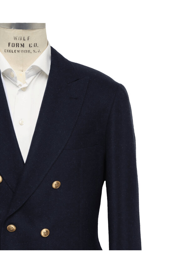 Brunello Cucinelli - Ocean Blue Linen Patch Pocket Sportcoat