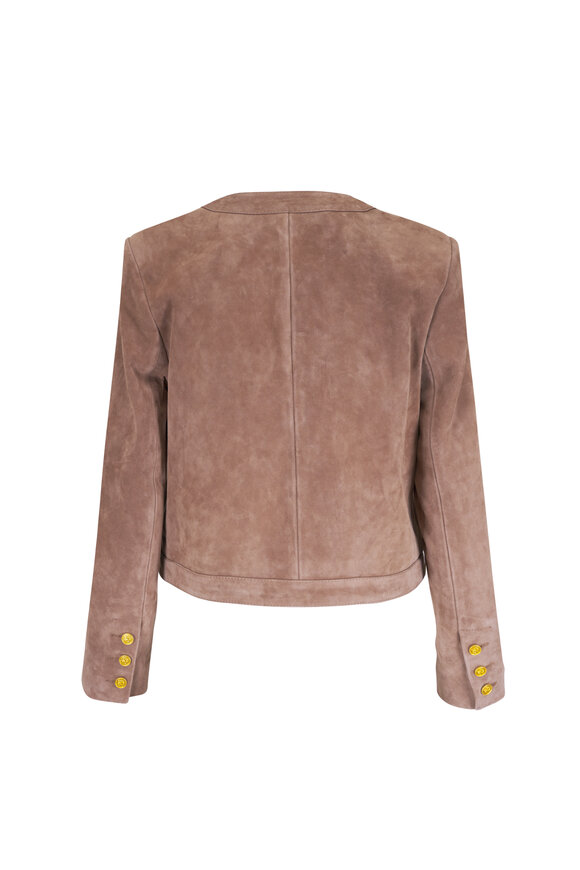 L'Agence Jayde Brown Suede Jacket - view 3