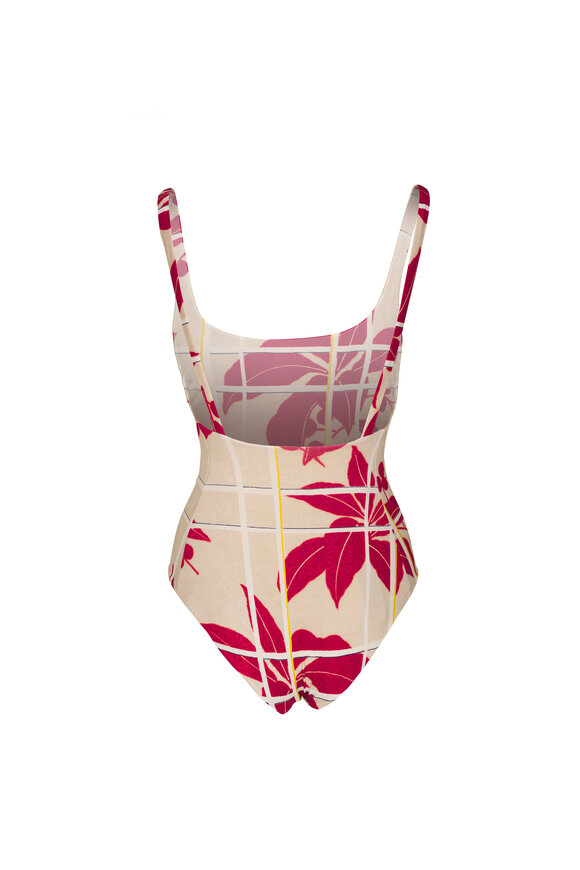 Loro Piana - Hibiscus Square Neck One Piece Swimsuit