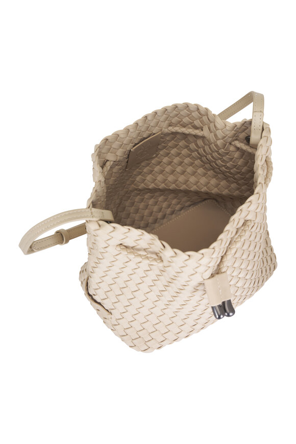 Naghedi Gramercy Ecru Woven Bucket Bag - view 4