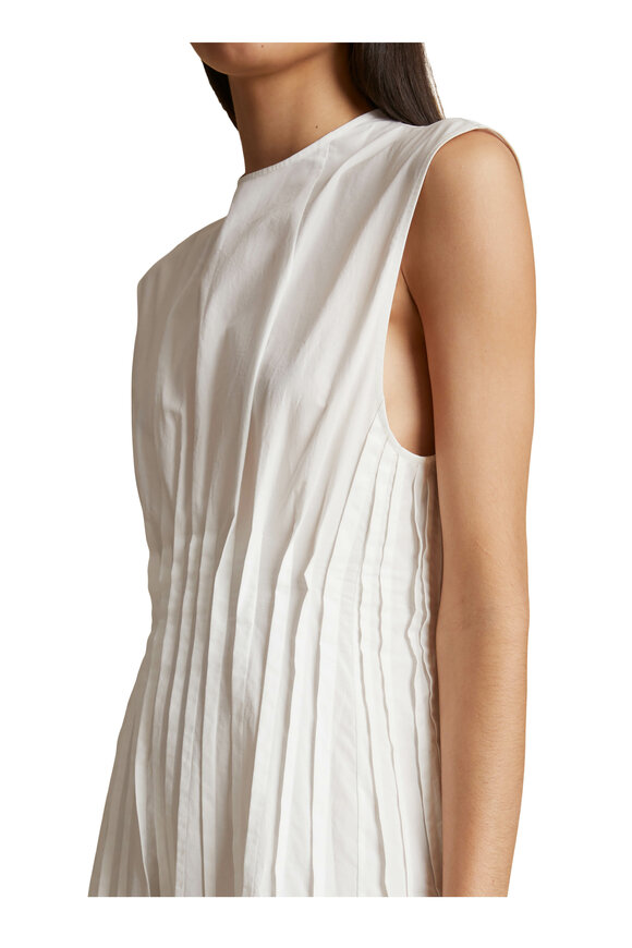 Khaite - Wes White Cotton Poplin Dress