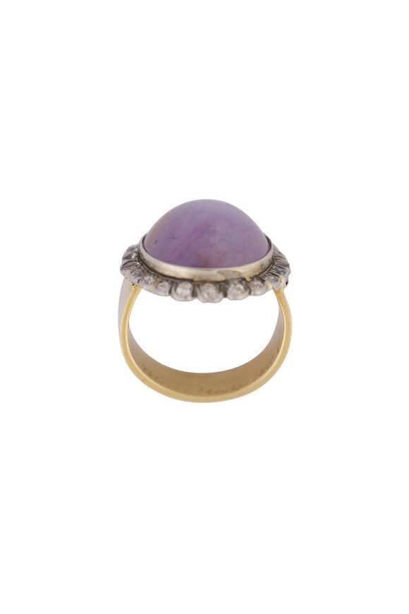 Renee Lewis 18k Yellow Gold Diamond & Ruby Ring - view 2