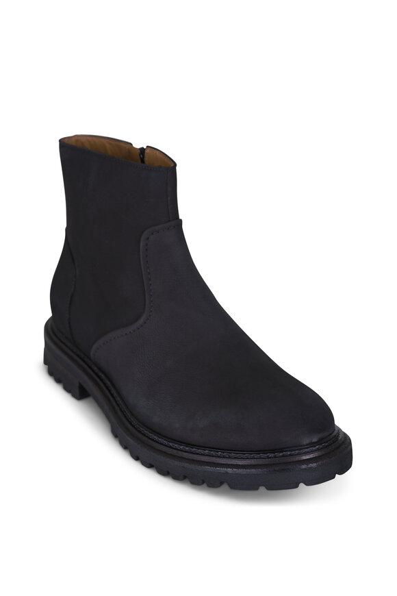 Aquatalia Varon Black Nubuck Suede Bootie - view 1