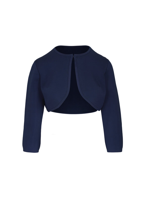 Carolina Herrera Midnight Knit Bolero - view 1