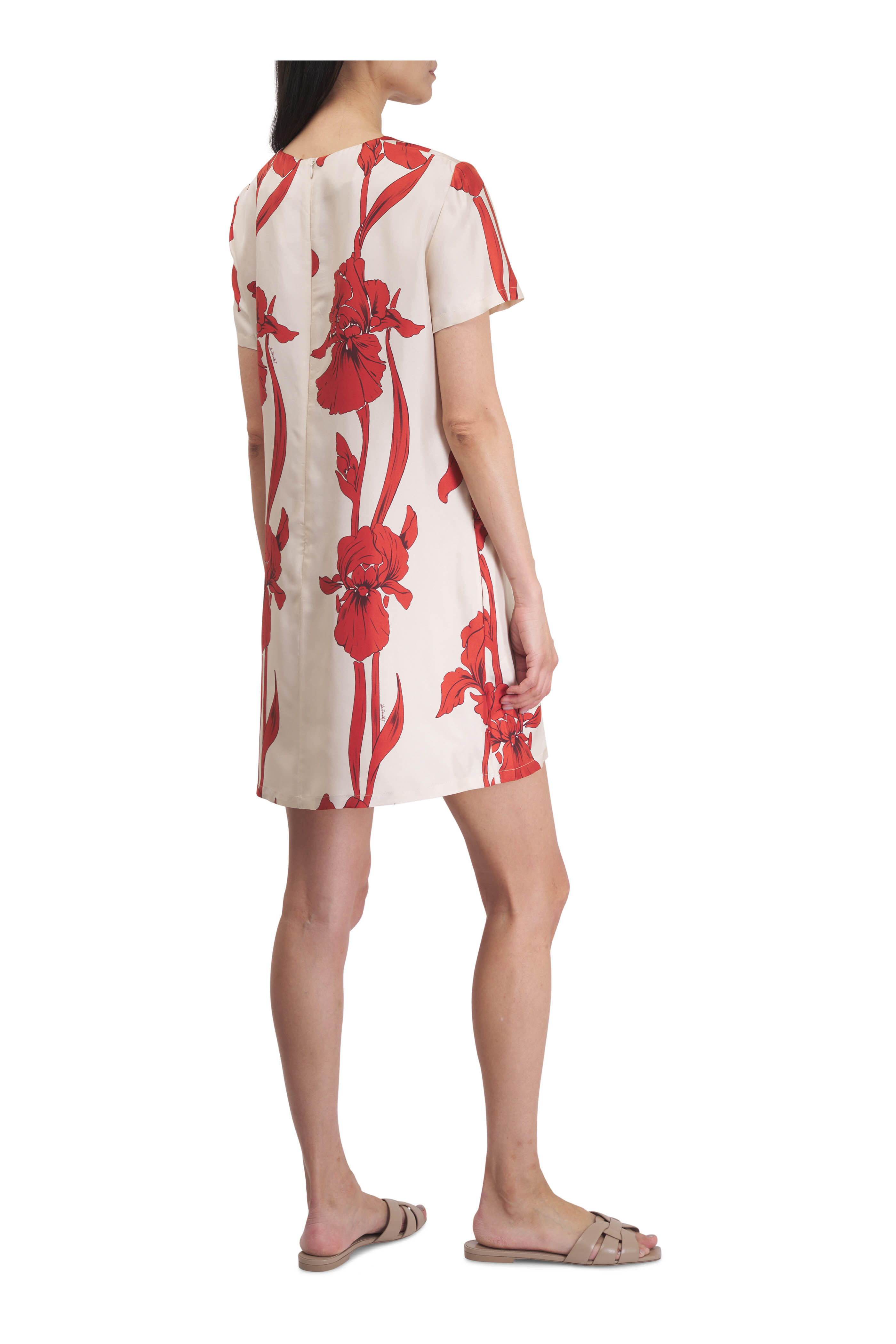 La DoubleJ - Mini Swing Dark Orange Silk Dress