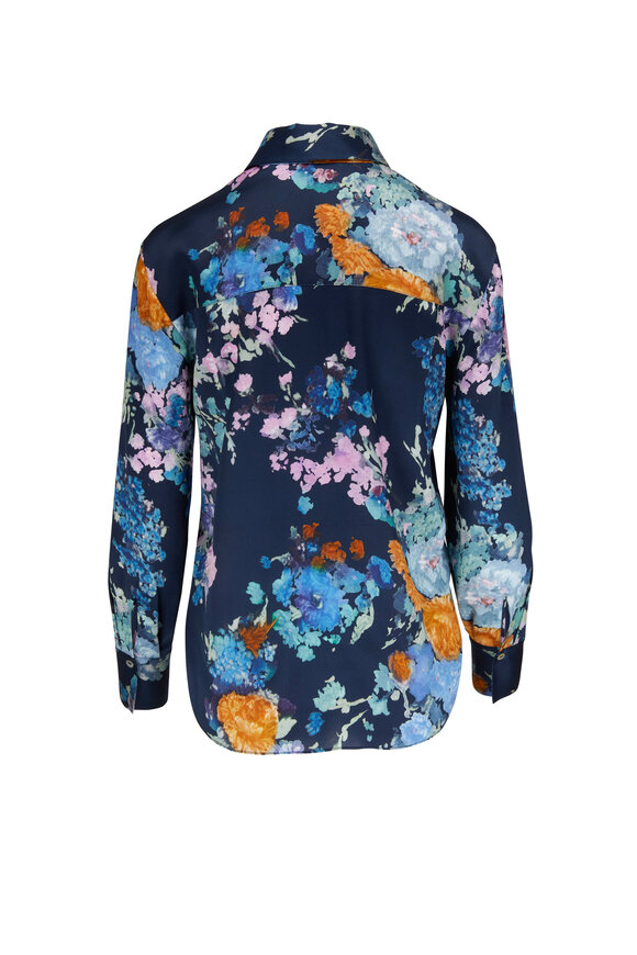 Vince - Painted Bouquet Sculpted Long Sleeve Shirt