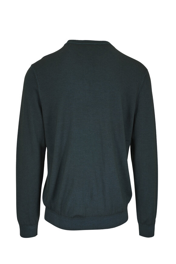 Patrick Assaraf - Green Wool Crewneck Sweater