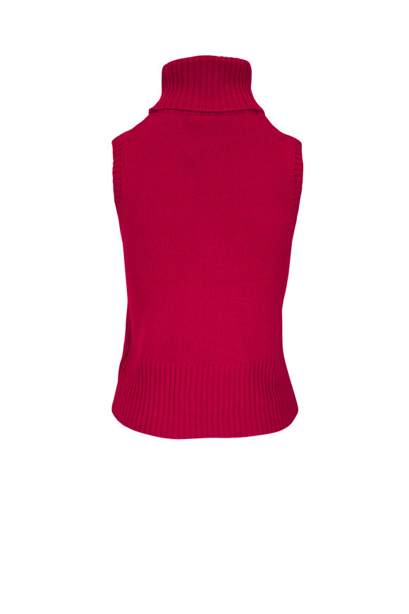 Veronica Beard - Mazzy Crimson Red Cashmere Shell