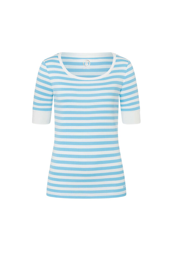 Bogner - Jackie Sky Blue & White Stripe T-Shirt