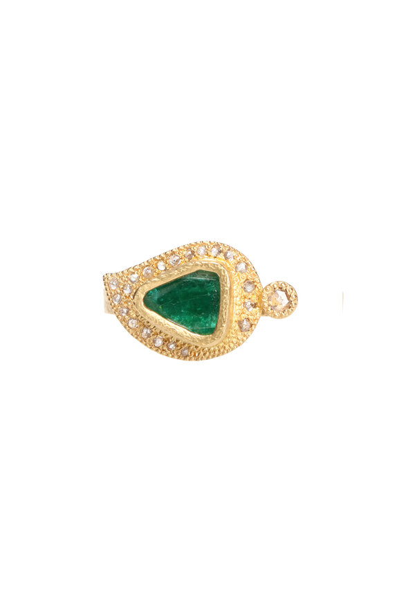 Coomi Emerald Leaf Ring