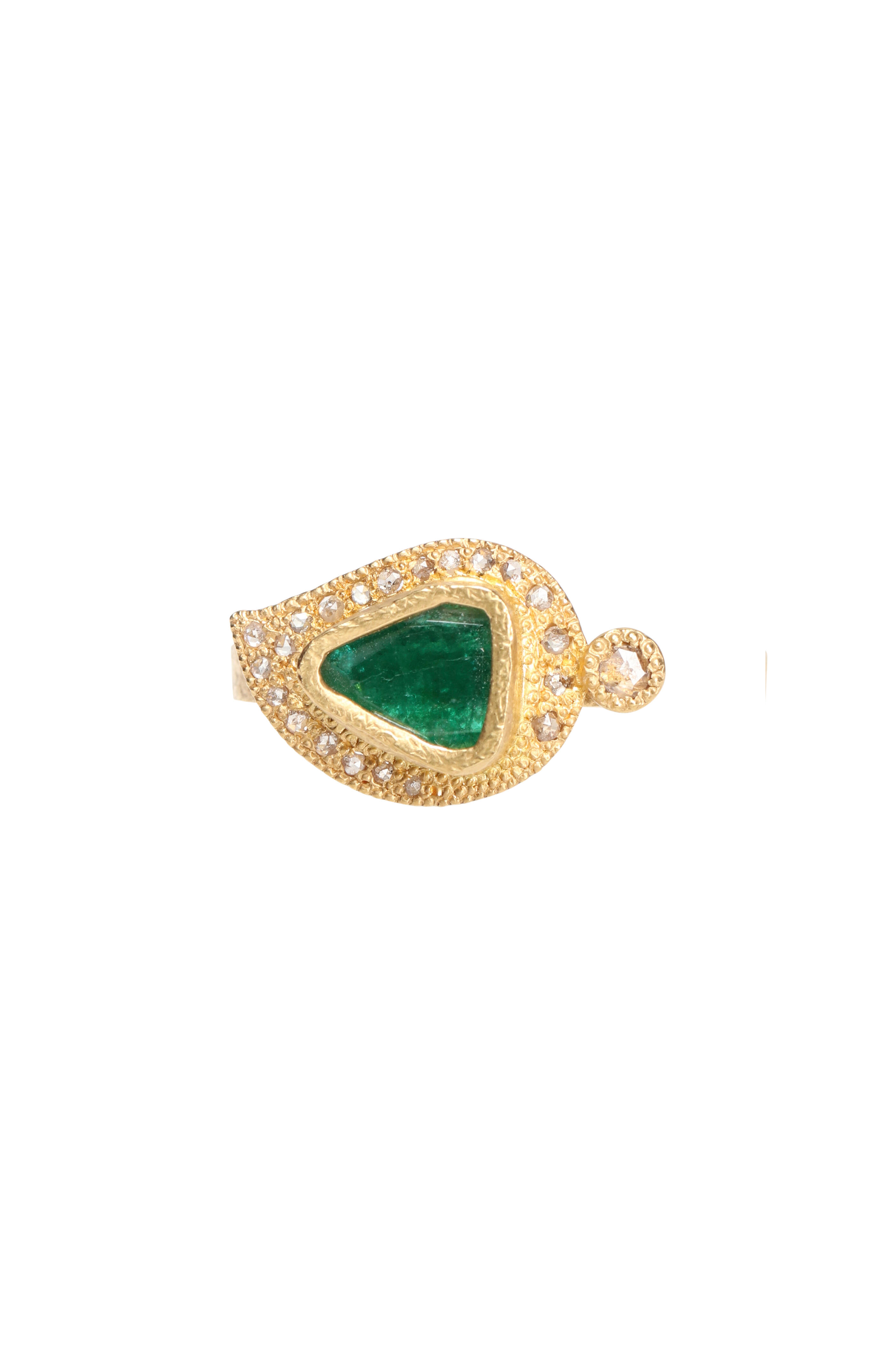 Coomi - Emerald Leaf Ring
