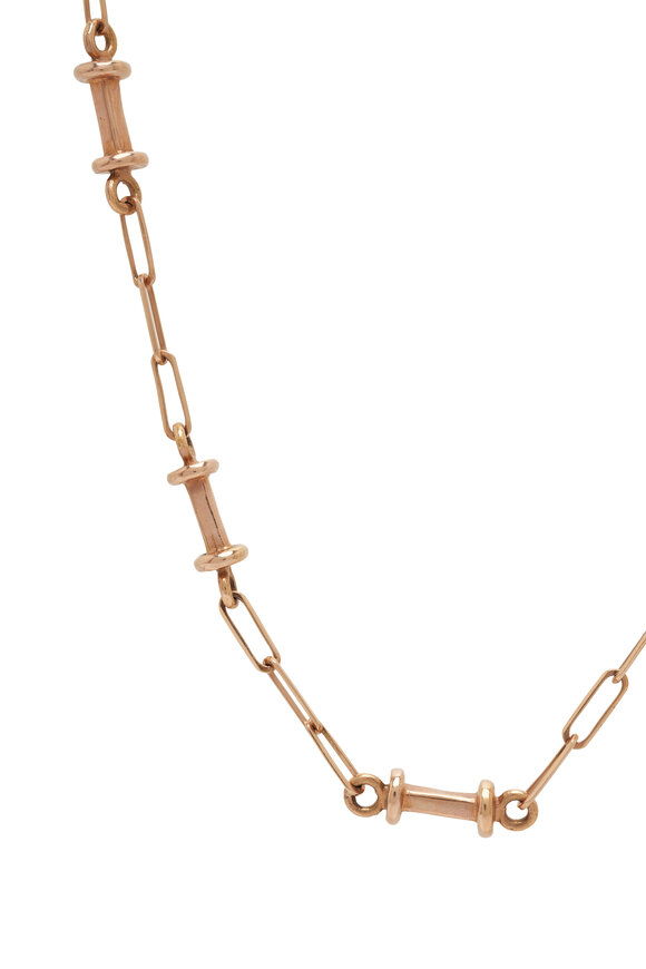 Genevieve Lau - Rose Gold Mini Bar Link Necklace