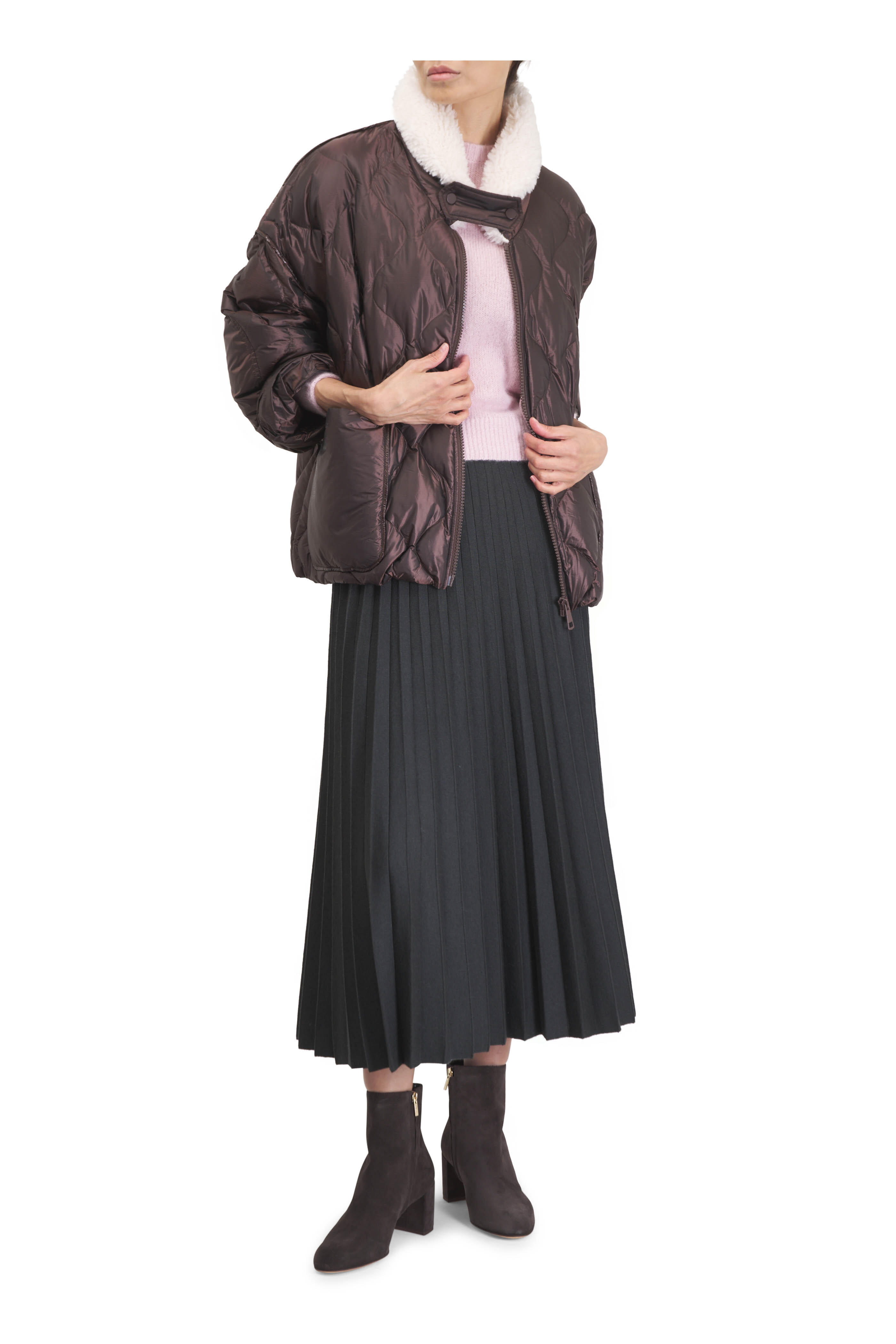 AGL - Lynn Brown Suede Bootie, 60mm