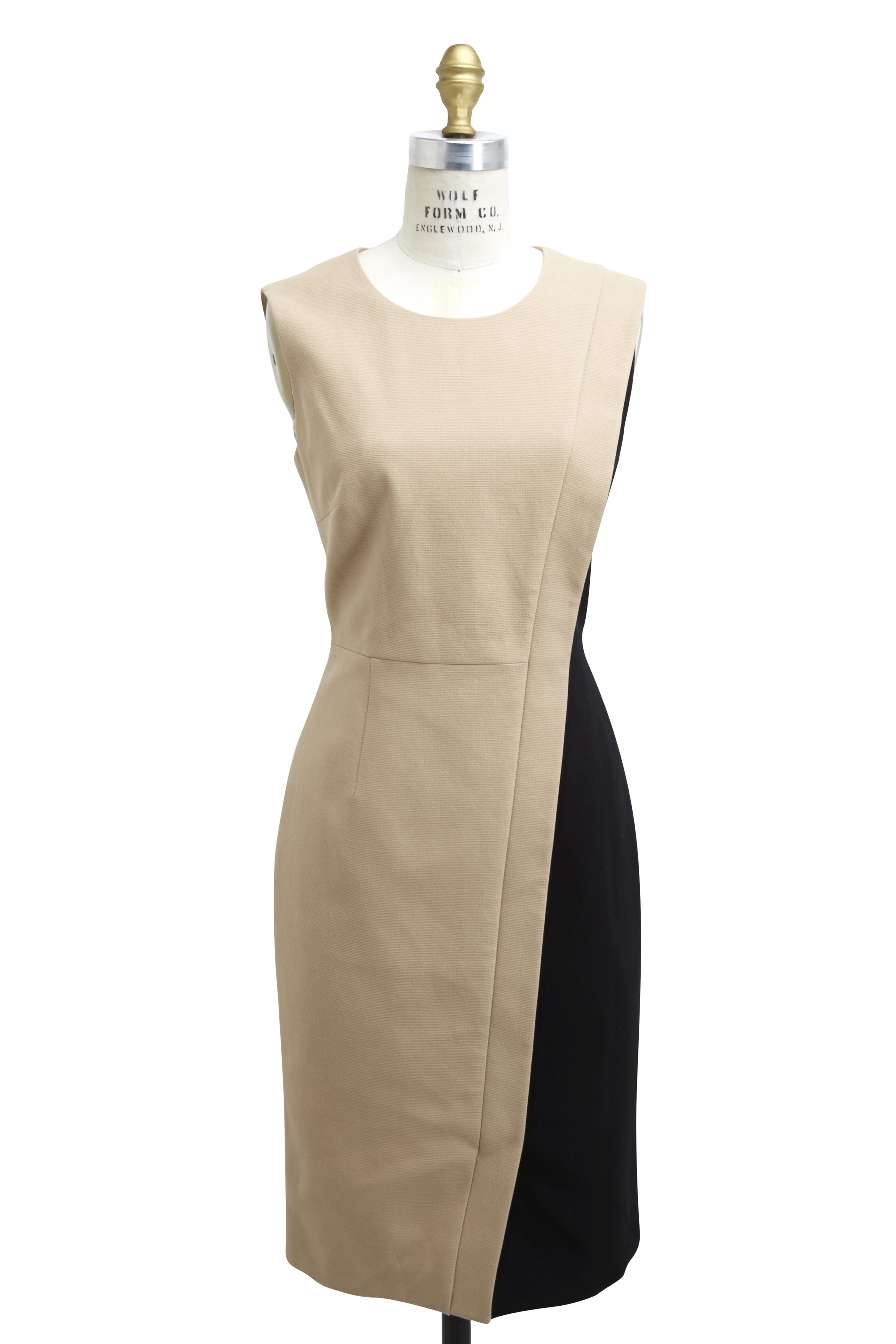 Paule Ka - Tan & Black Cotton Dress