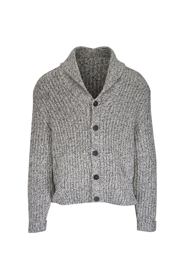 Brunello Cucinelli - Solid Purple Wool & Cashmere Zip Cardigan