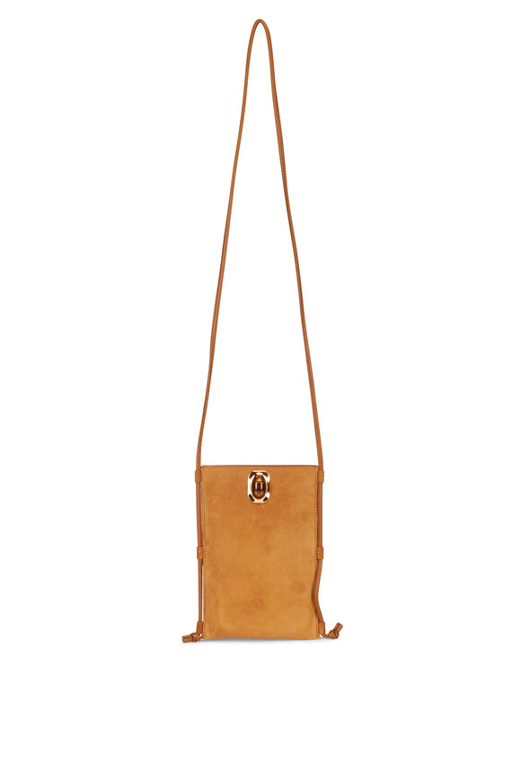 Veronica Beard Tether Tiger’s Eye Cabochon Acorn Suede Crossbody - view 1