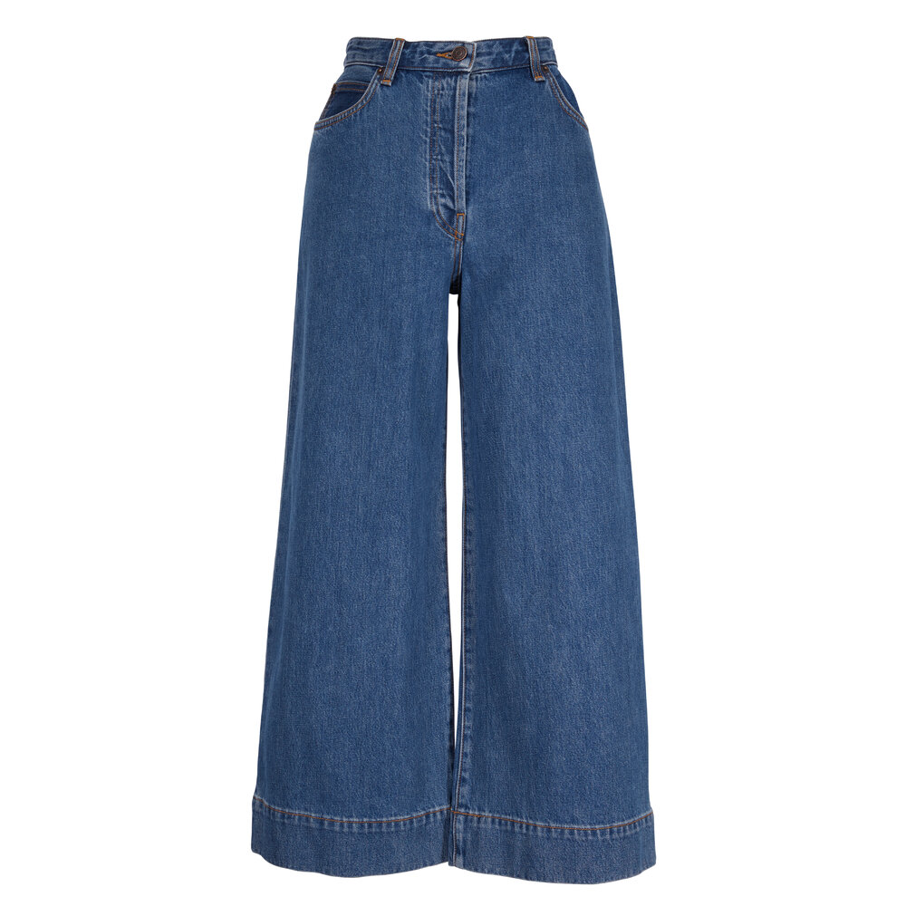 The Row - Edna Indigo Wide Leg Jean | Mitchell Stores