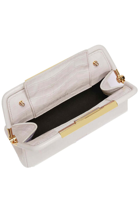Demellier - Mini Seville Bag in Off White Crocodile