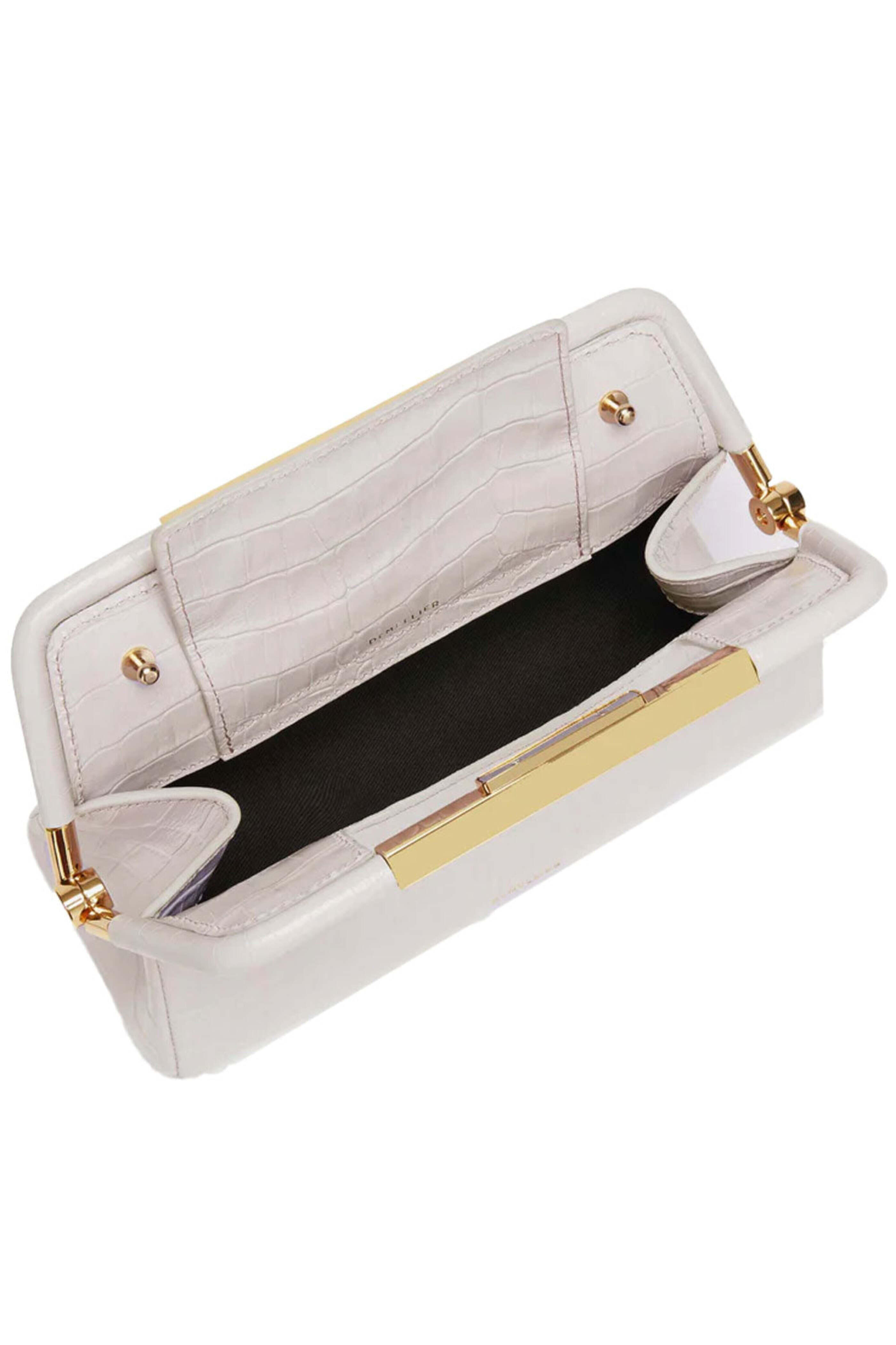 Demellier - Mini Seville Bag in Off White Crocodile