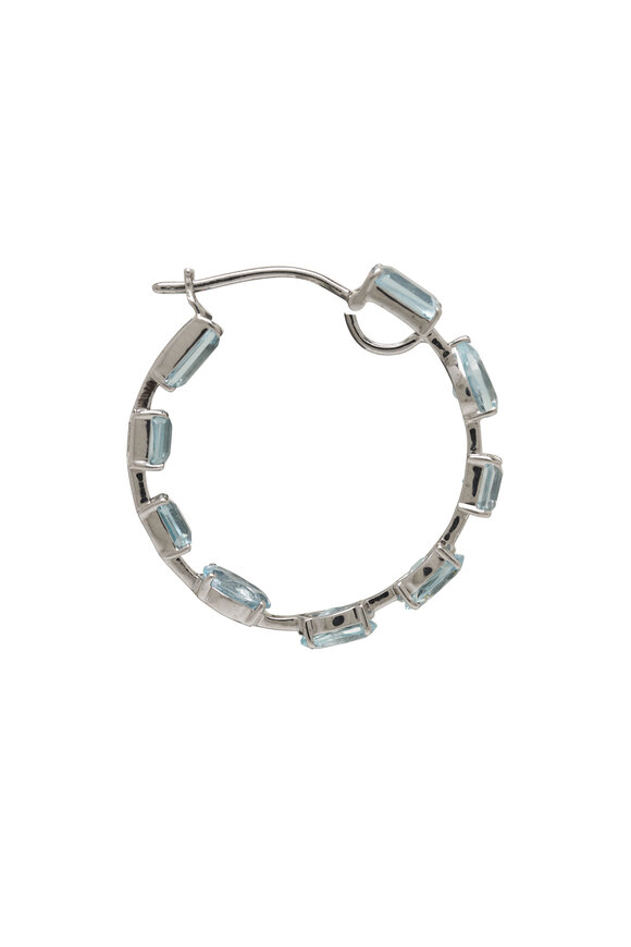 Kai Linz - Irregular Blue Topaz Hoops