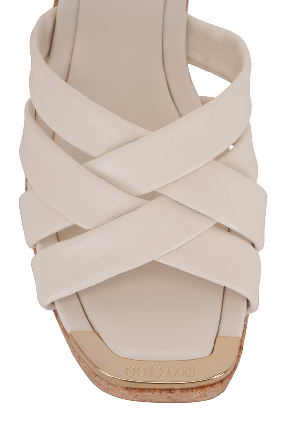 Jimmy Choo - Maribou Latte Cork Wedge, 110mm