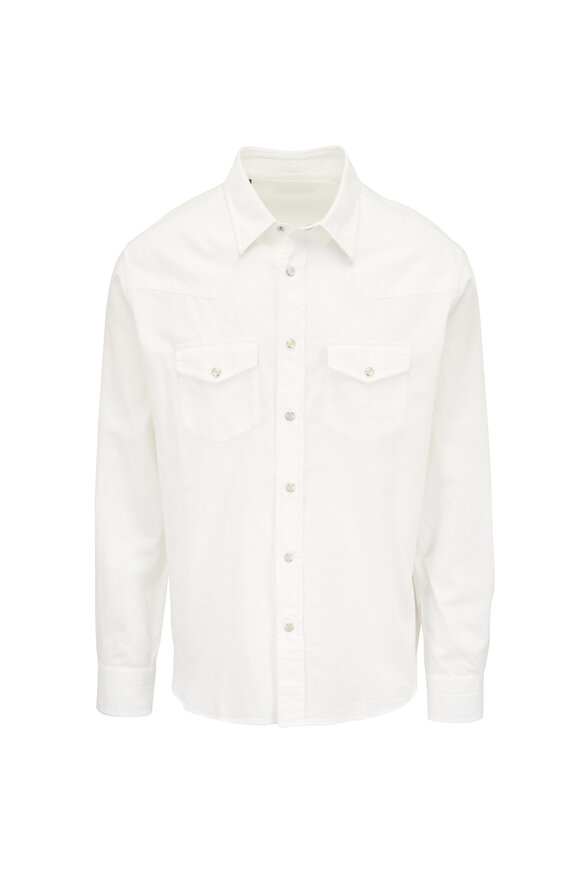 Tom Ford White Cotton Western Shirt