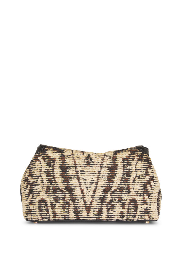 Totême Mini T-Lock Black & Ivory Paisley Clutch - view 4