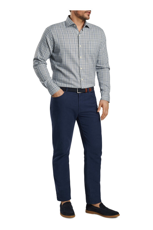 Peter Millar - Vernon Flannel Gale Gray Sport Shirt 