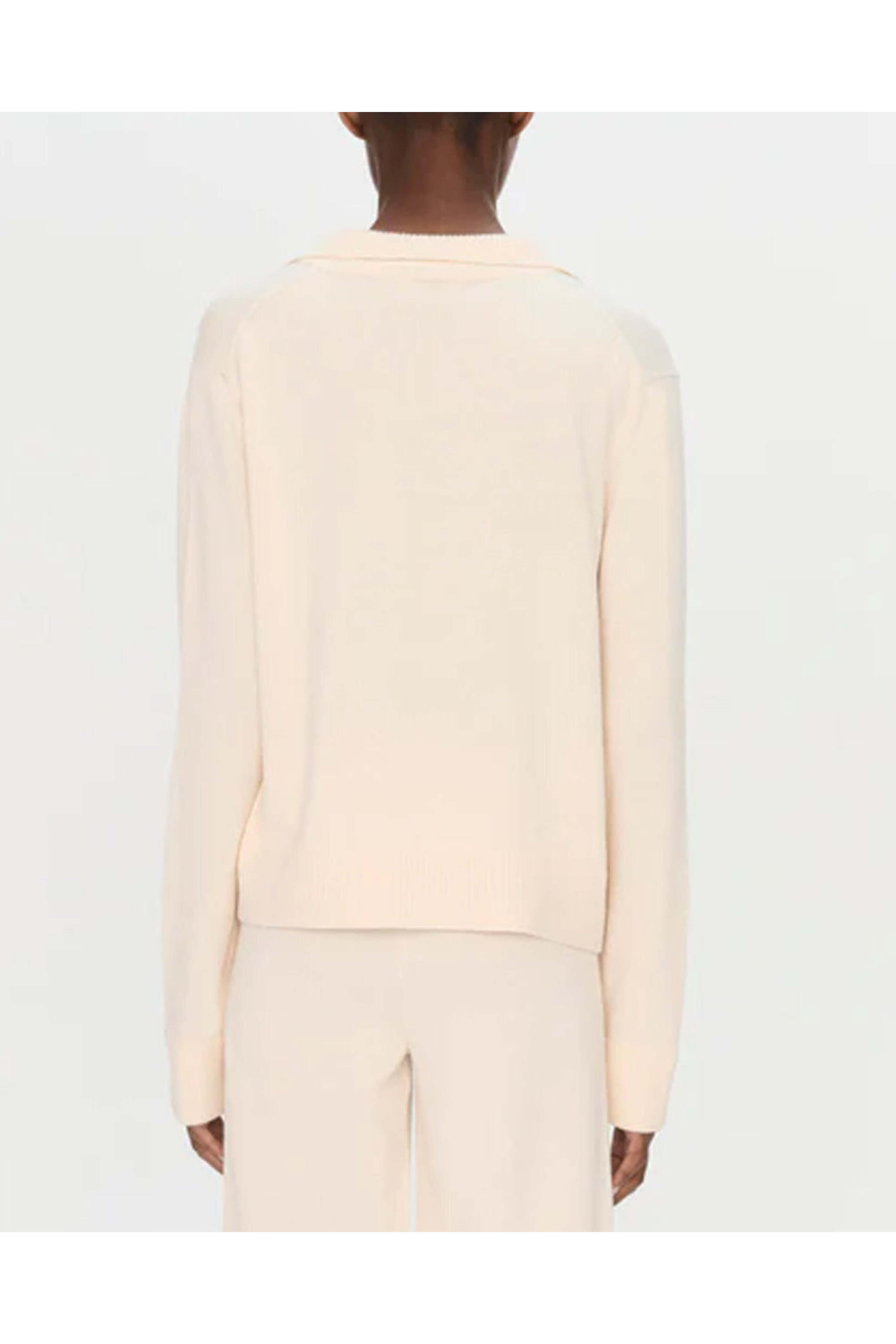 Simkhai - Ivory Long Sleeve Polo Sweater