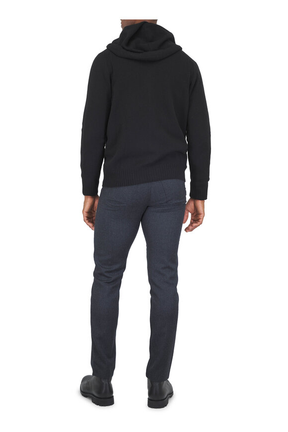 Gran Sasso Black Full Zip Hoodie - view 4