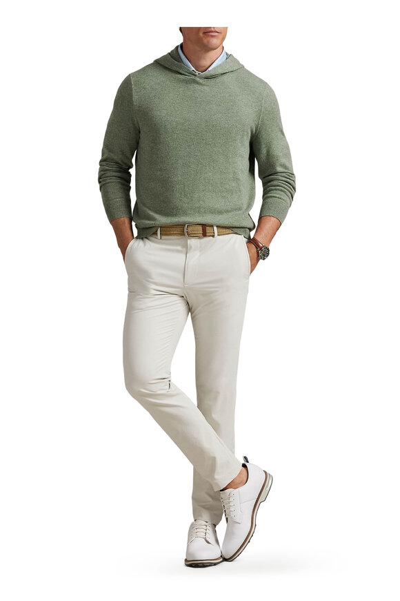 RLX Ralph Lauren Fern Green Cashmere Hoodie - view 5