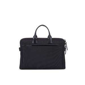 - Black Nylon & Leather Briefcase