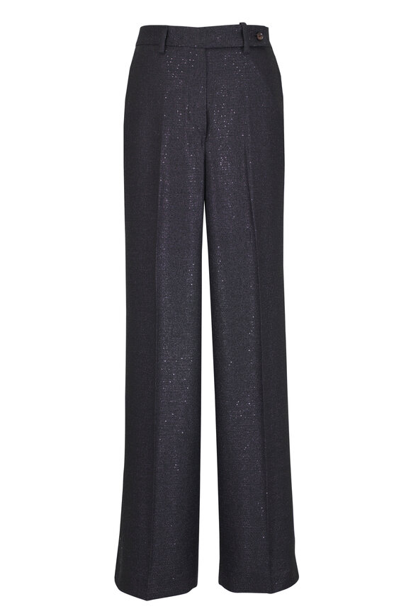 Giorgio Armani - Black Silky Satin Pant | Mitchell Stores