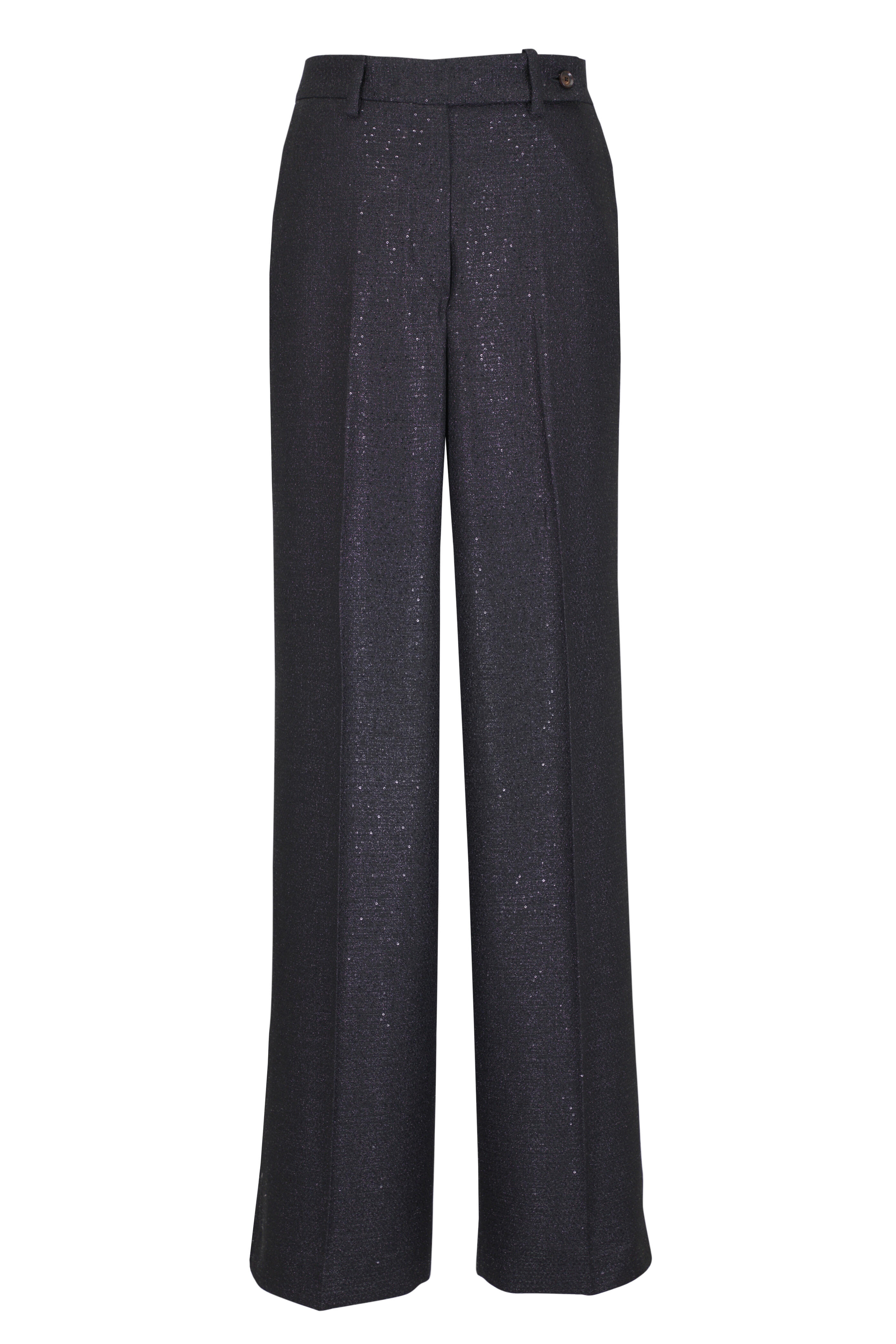 Kiton - Black Sequin Lurex Pant