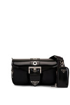 Prada Black Saffiano Leather Crossbody Bag with Monochrome Logo- Moder –  The Opulence Collective