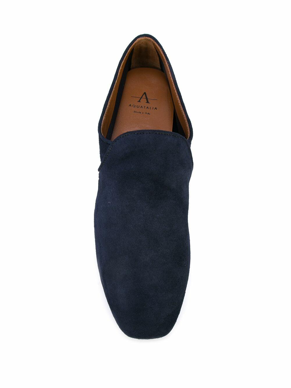 Aquatalia Revy Sapphire Blue Weatherproof Soft Suede Loafer