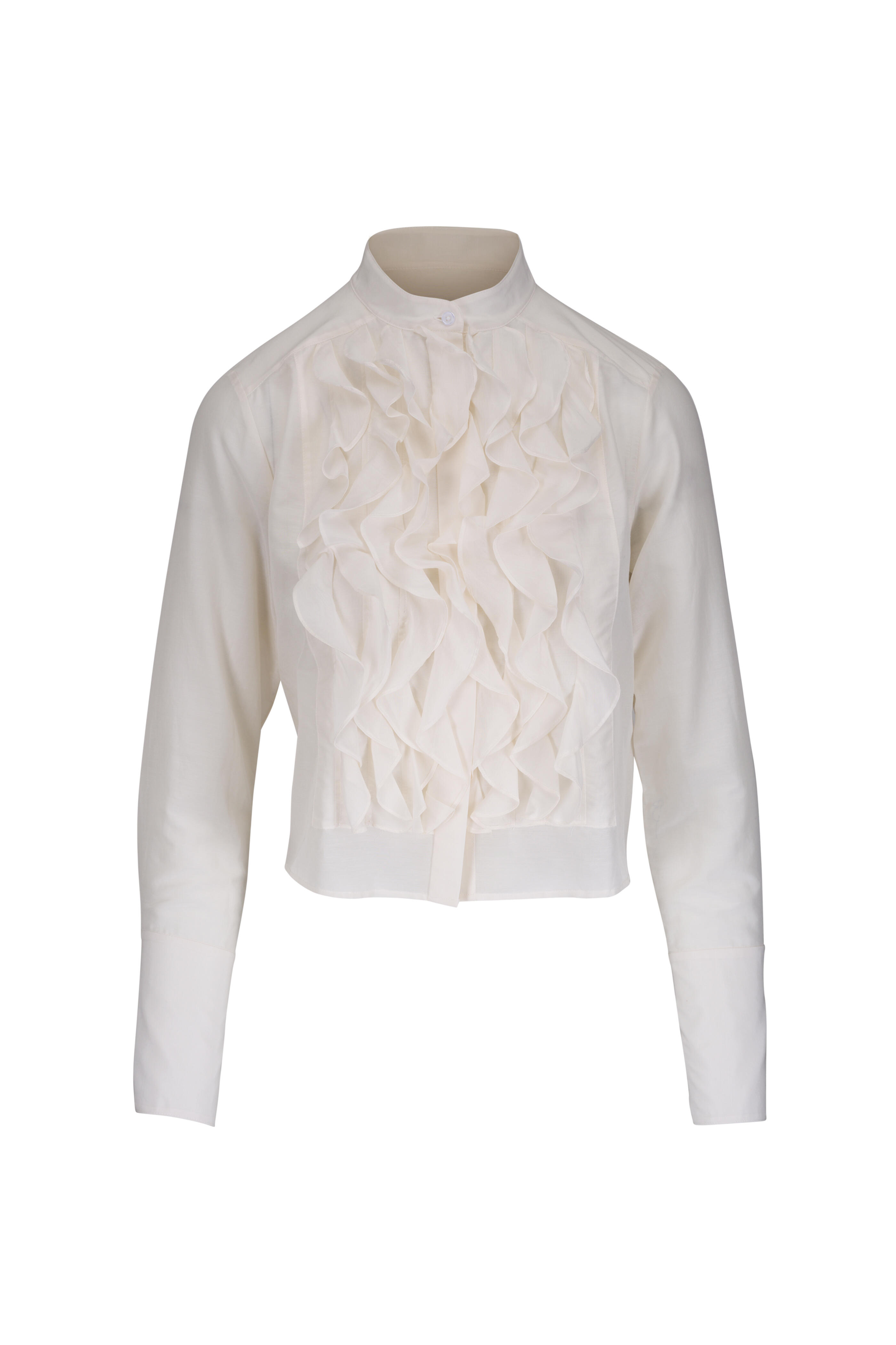 TWP - Patti White Cotton & Silk Top