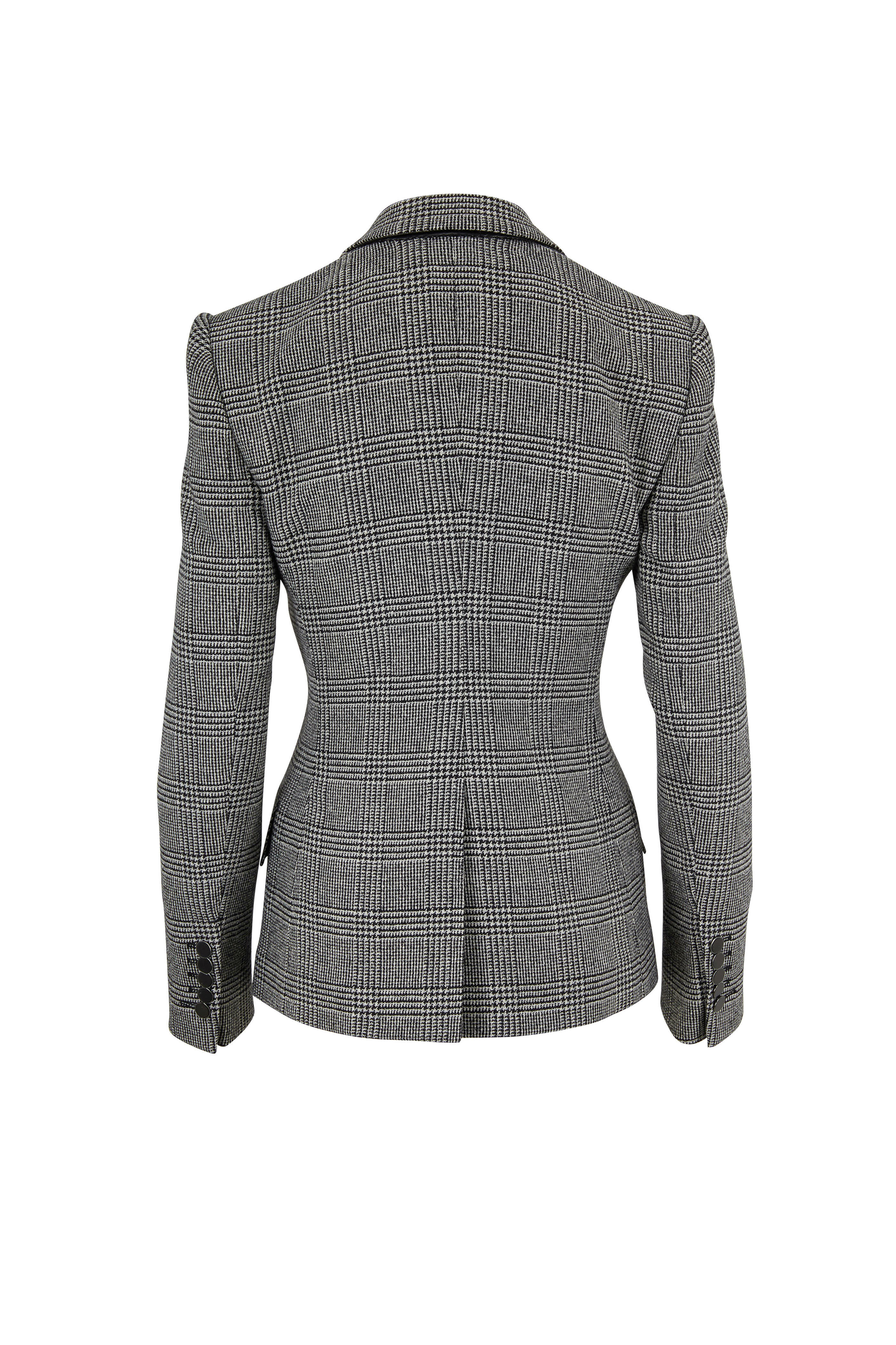 カーディガン TOM FORD SS25 Black wool jacket (KZY001YMW039F24 LB998) NYLON DOWN FRONT MERINO BLOUSON | Tom Ford Fashion