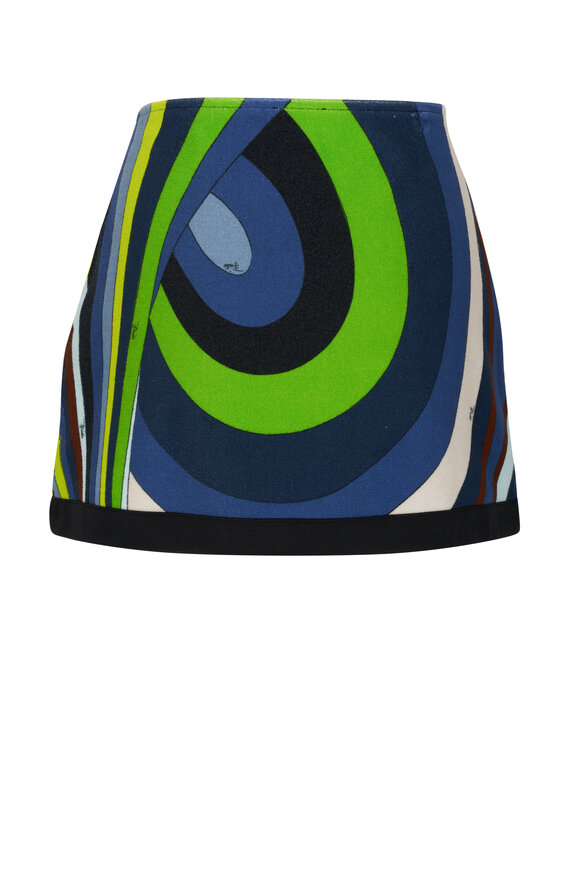 Pucci - Iride Print Cotton Terry Cloth Mini Skirt 