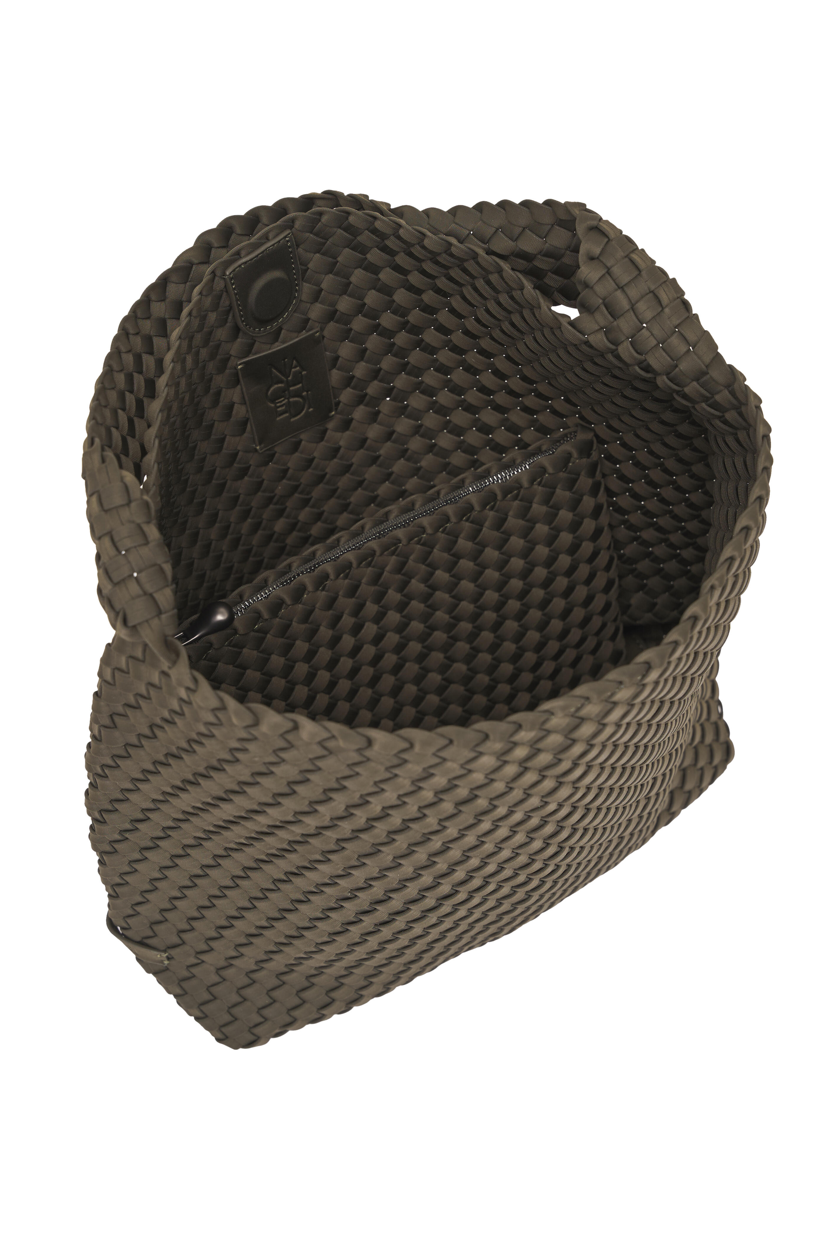 Naghedi - Medium Nomad Olive Woven Hobo