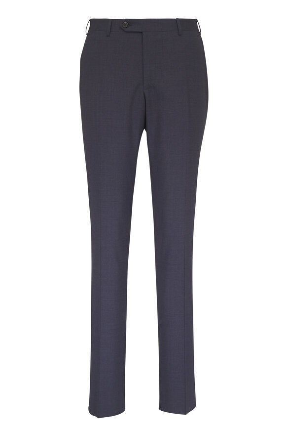 Canali Navy Blue Wool Performance Suit - view 4