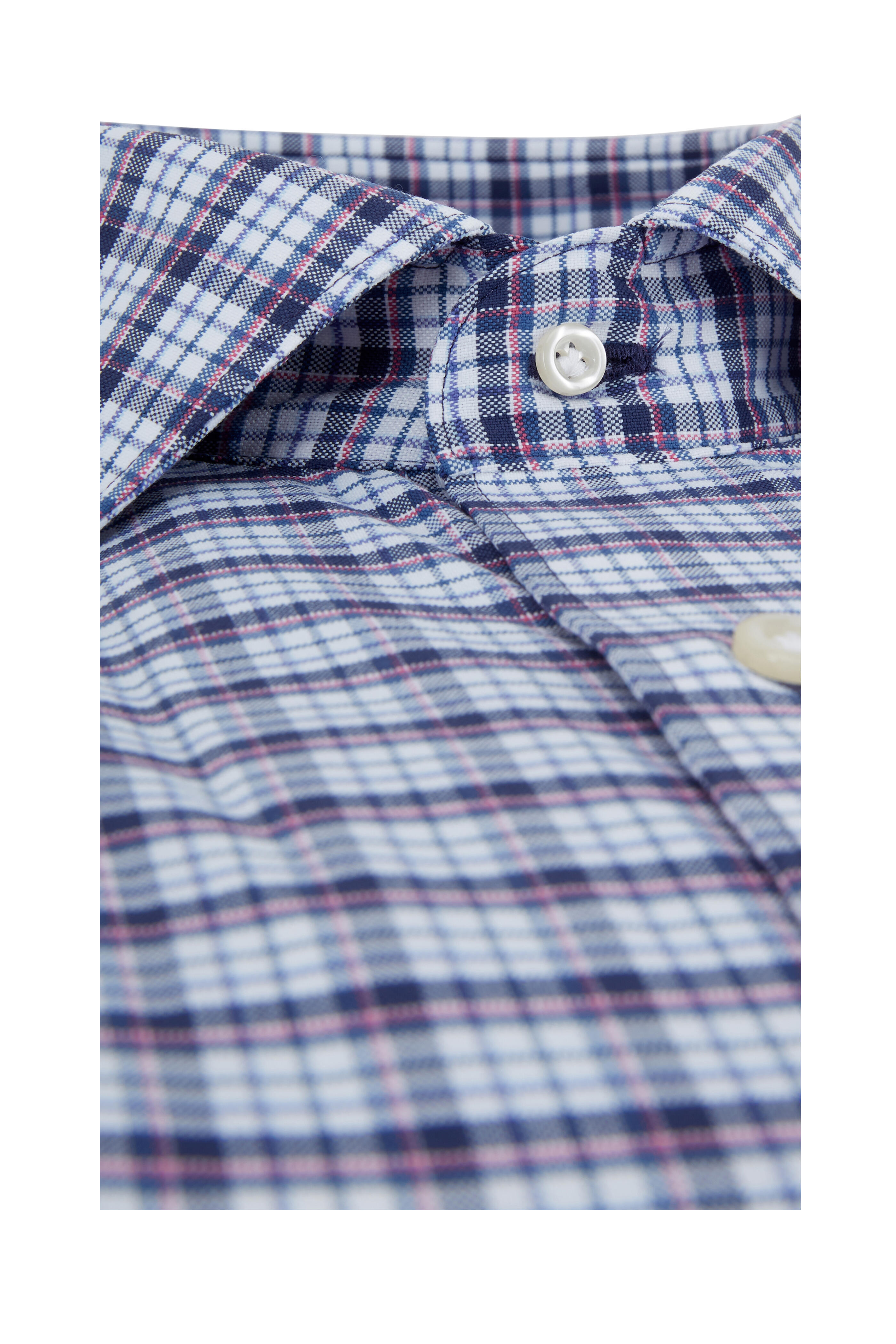 Peter Millar - Vaughn Navy Blue Plaid Sport Shirt