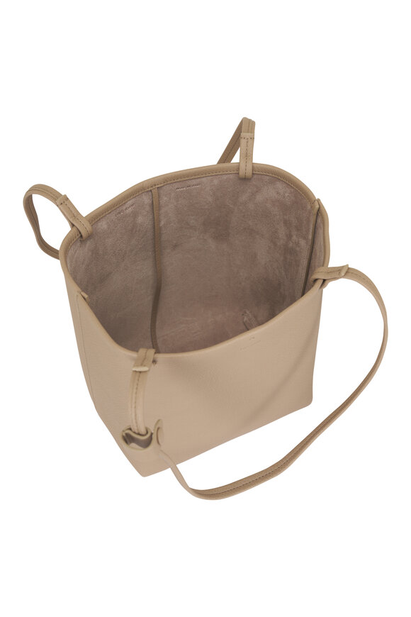 The Row Medium Park Dark Taupe Leather Tote - view 4