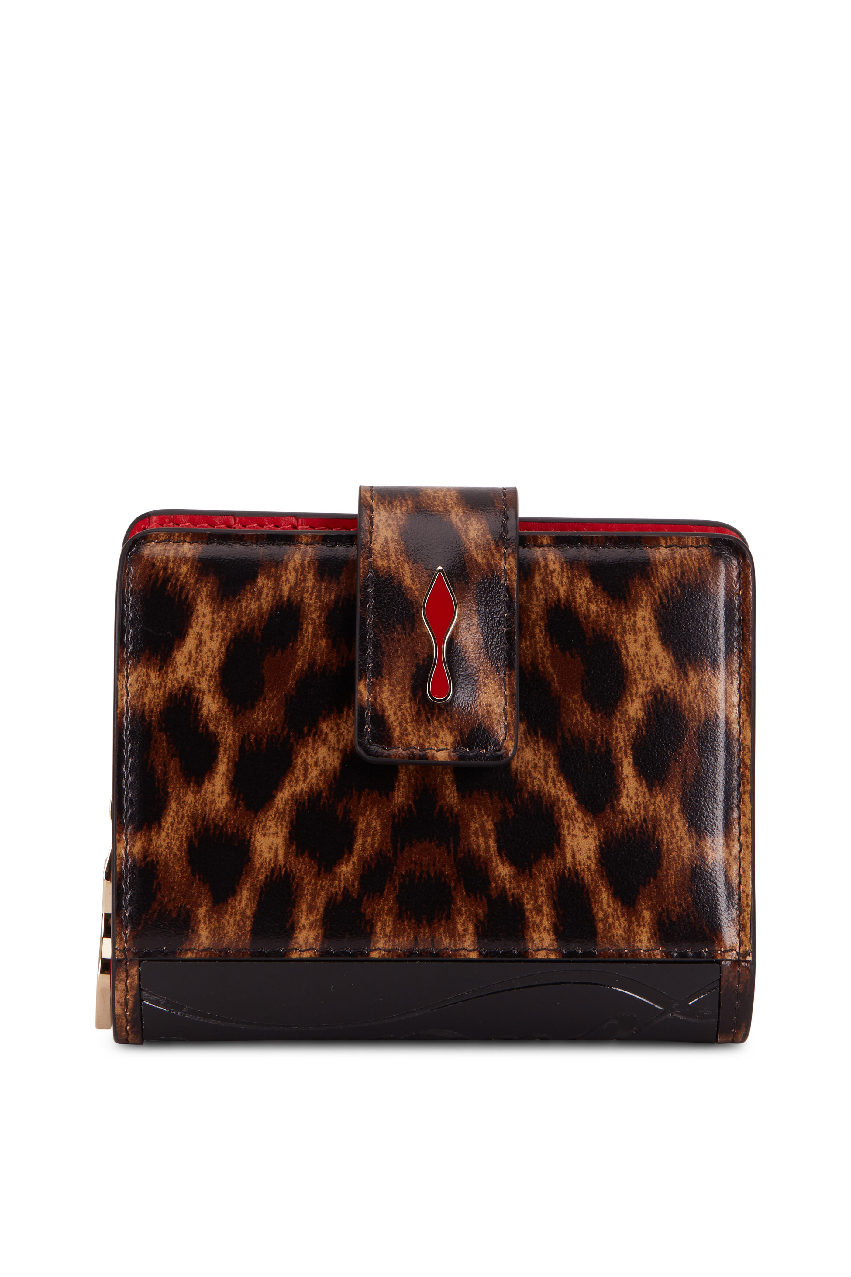 Paloma mini - Mini wallet - Calf leather - Black and red - Christian  Louboutin