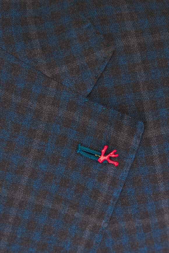 Isaia Marechiaro Blue & Gray Check Wool Sportcoat - view 3