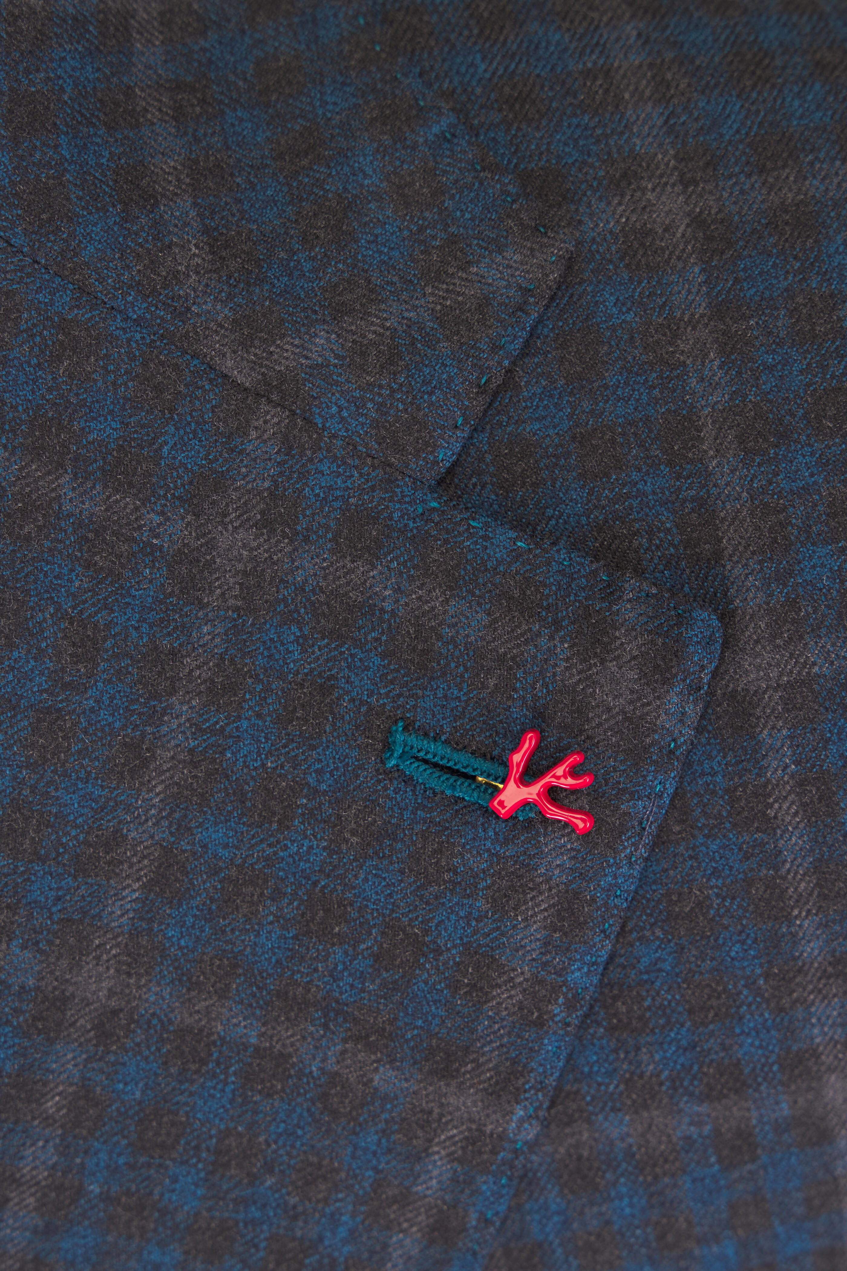 Isaia - Marechiaro Blue & Gray Check Wool Sportcoat - view 3