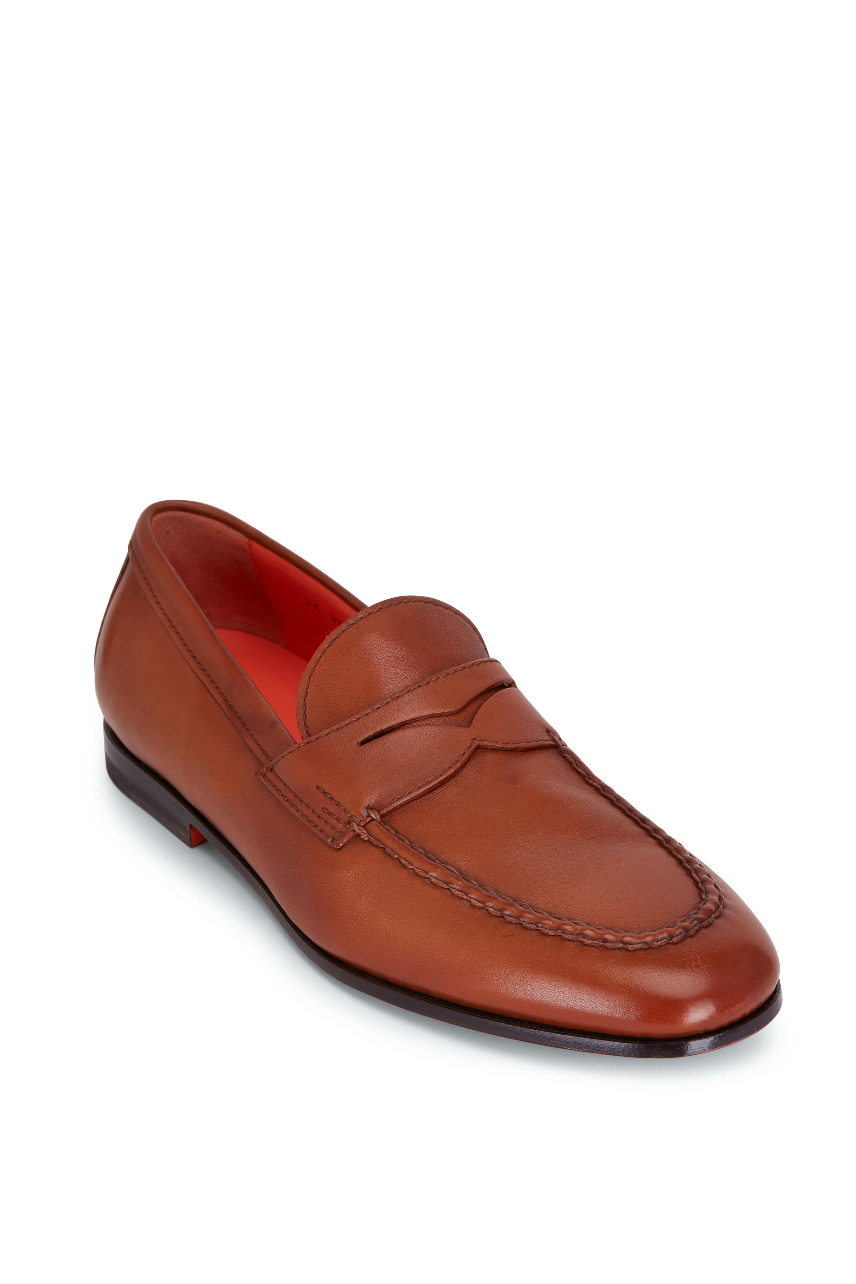 Santoni - Door Leather Penny Loafer | Mitchell Stores