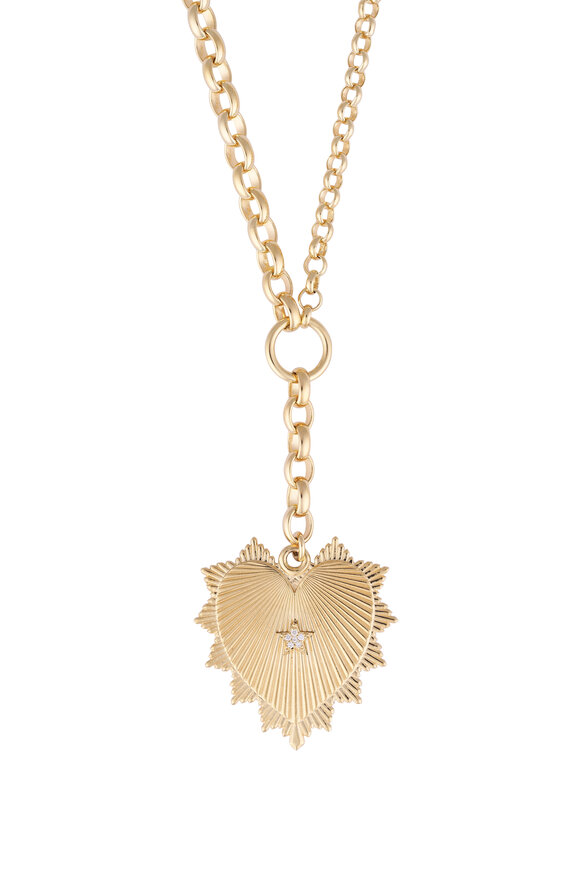 Foundrae - 18k Yellow Gold Oversized Love Token Necklace
